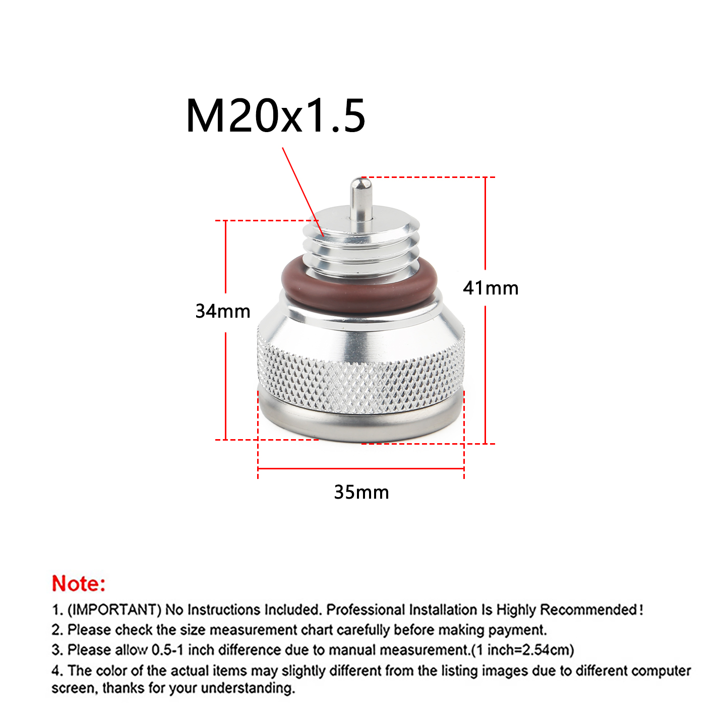 M20x1.5/M20x2.5/M30x1.5 قبعات  - مراجعة Motorcycle Oil Filter وسعره